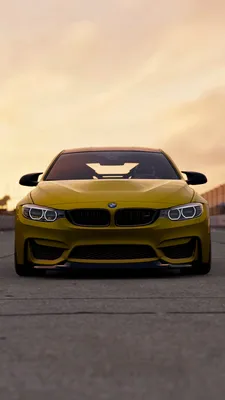 Скачать 2160x3840 bmw m4 gts, bmw m4, bmw, вид спереди, желтый, авто обои,  картинки