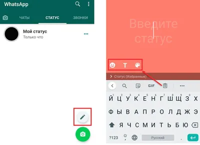 Статус из фото и видео в WhatsApp. Истории в вотсап