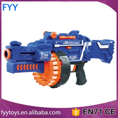 Manual Shooting Toy Foam Blaster Battle Toy Guns w/ 5 Suction Cup Bullets  EVA-Foam Play Outdoor Indoor Toy for Boys 5+