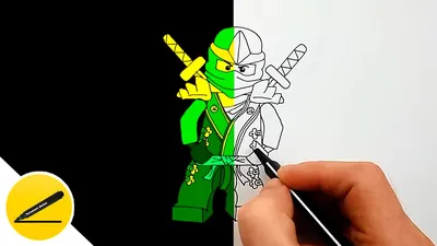 Draw LEGO Ninjago | Green Ninja Lloyd | Draw Pictures LEGO Ninjago step by  step - YouTube