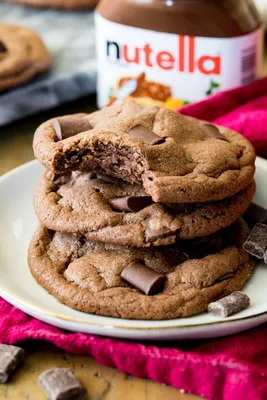 Nutella Cookies (Only 4 ingredients) | Plated Cravings