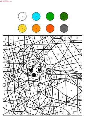 Раскраски по номерам распечатать для детей, раскраски по цифрамAmelica