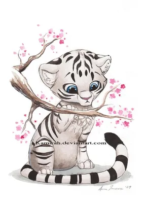 White Tiger by Kamirah on DeviantArt | Cute animal drawings, Cute kawaii  drawings, Cute animal drawings kawaii