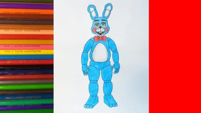 How to draw Toy Bonnie, FNAF, Как нарисовать Той Бонни - YouTube