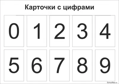 цифры картинки для детей от 0 до 10 распечатать | Для детей, Раскраска по  цифрам, Скользящий узел