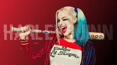 Wallpaper Margot Robbie, Harley Quinn, Suicide Squad, Joker, Lip,  Background - Download Free Image