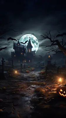 HALLOWEEN WALLPAPER - HORROR HOUSE - HeroWall Backgrounds