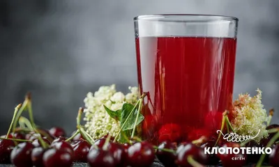 Strawberry Kompot — sprig of thyme