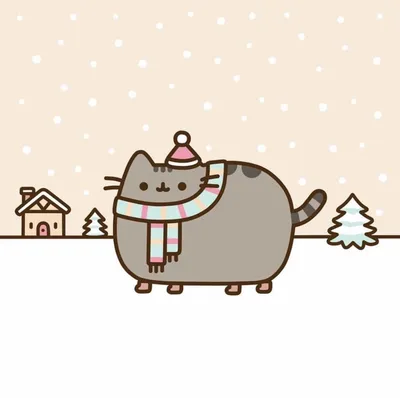 С Pusheen обои на телефон [17+ изображений]