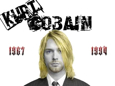 ᐉ Табличка металлическая Курт Кобейн/Kurt Cobain 20x30 см