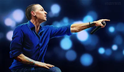 Обои на рабочий стол Chester Bennington / Честер Беннингтон-американский  рок-музыкант, вокалист групп Linkin Park / Линкин Парк и Dead by Sunrise /  Мертвые от восхода солнца, by anupamyakuza, обои для рабочего стола,