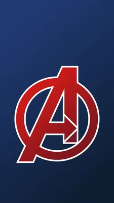 Скачать обои красный, логотип, logo, Marvel, раздел минимализм в разрешении  640x1136