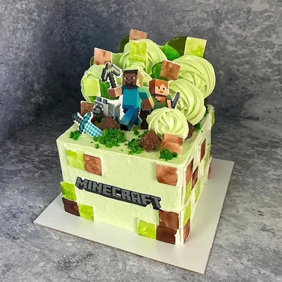 Торт Майнкрафт на День Рождения мальчику. Cake Minecraft - YouTube