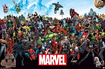 Trends International Marvel Comics - The Marvel Lineup Wall Poster,  Unframed Version, 22.375\" x 34\" : Amazon.ca: Home