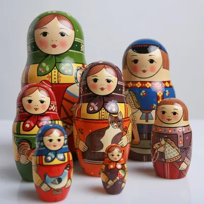 Russian Toys Nesting Dolls Also Known As Babushka Or Matreshka Stock Photo,  Picture and Royalty Free Image. Image 17961198.