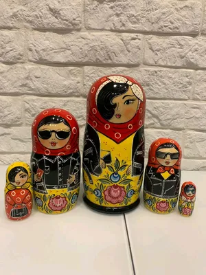 Designocracy Floral Matreshka Hand painted Nested Doll Set of 5 by  G.DeBrekht | Hawthorn Mall