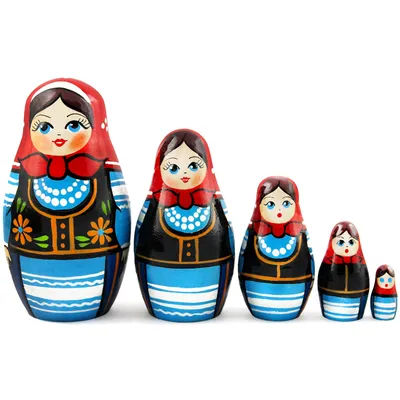 Vector Russian Traditional Matryoshka. Vector Russian Nesting Doll.  Matreshka Clipart. Stock Vector by ©marlenes9 155830600