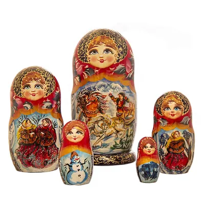 Clay figurine of Russian Matreshka matryoshka Матрешка doll souvenir  handmade | eBay