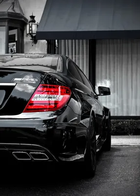 Mercedes-benz c63s amg, mercedes, car, black, front view, HD phone wallpaper  | Peakpx