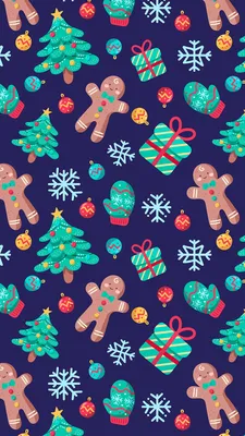 Photo Texture Christmas Christmas tree present Cookies 1080x1920