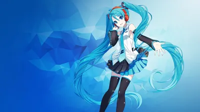 Обои на рабочий стол Vocaloid Hatsune Miku / Вокалоид Хатсуне Мику лежит на  полу, рядом лежит телефон, обои для рабочего стола, скачать обои, обои  бесплатно