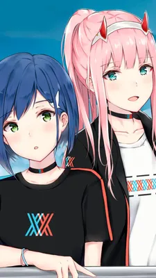 Обои на телефон: Аниме, Милый Во Франксе, Zero Two (Дорогая В Franxx),  Ичиго (Дорогой Во Franxx), 1318317 скачать картинку бесплатно.