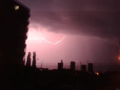 Photos Lightning storm cloud Nature Night Clouds 640x960