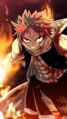 Обои на рабочий стол Нацу Драгнил / Natsu Dragnil из аниме Хвост Феи /  Fairy Tail, обои для рабочего стола, скачать обои, обои бесплатно