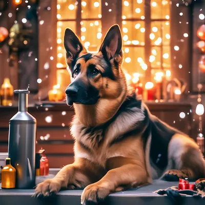 Desktop Wallpapers Shepherd German Shepherd dog Winter 1080x1920