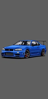 red ferrari f40, midnight purple nissan skyline r34 gt-r, in the garage |  Wallpapers.ai