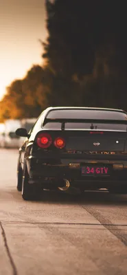 Nissan skyline r34 обои на телефон