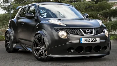 Скачать 2048x1152 nissan, juke, r, nissan juke, nismo, черный, вид спереди,  матовый обои, картинки ультраширокий монитор