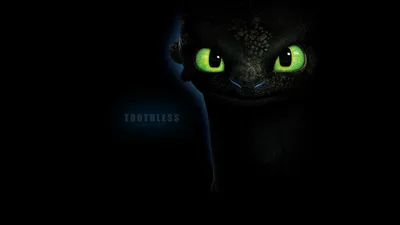 Обои на рабочий стол Toothless, Night Fury / Ночная Фурия Беззубик из  мультфильма How to Train Your Dragon / Как приручить дракона, by A-roura,  обои для рабочего стола, скачать обои, обои бесплатно