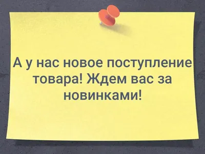 Новое поступление товаров