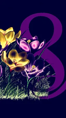 Image International Women's Day tulip present Flowers bow 1080x1920