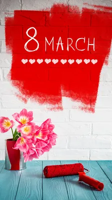 Pictures March 8 English tulip flower Wall Holidays Wood 1080x1920