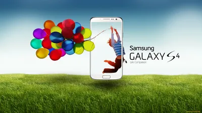 Обои Samsung Galaxy S4 Бренды Samsung, обои для рабочего стола, фотографии  samsung, galaxy, s4, бренды, смартфон, шарики, трава, луг, настроение Обои  для рабочего стола, скачать обои картинки заставки на рабочий стол.