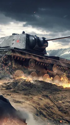 Обложка игры World of Tanks с логотипом - обои на телефон