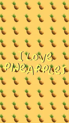 Wallpaper “I love pineapples” / Обои “Я люблю ананасы” | Ананас, Обои, Обои  для телефона