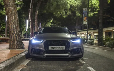 Ночная фотосессия автомобиля Audi RS6 в Москве