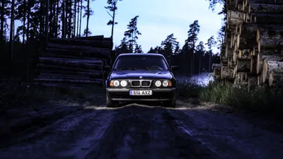 Скачать 1280x1024 bmw, e34, 532i, тюнинг, красный, авто, вид сзади обои,  картинки стандарт 5:4