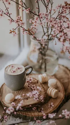 Обои на телефон | Coffee wallpaper, Spring wallpaper, Coffee and books