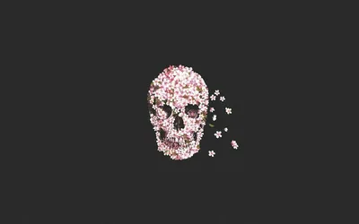 skull #art #black #pink #flowers #череп #цветы #арт | Skull wallpaper,  Phone wallpapers tumblr, Flower skull