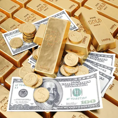 Desktop Wallpapers Coins Gold Ingots Money 4000x4000