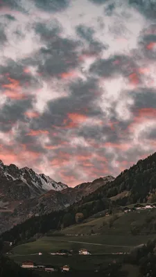 Фотографии Италия Деревня Val Gardena, Ranui Долина гора Осень