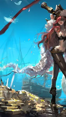 Обои на рабочий стол Miss Fortune / Мисс Фортуна из игры League of Legends  / Лига Легенд, by SIXMOREVODKA STUDIO, обои для рабочего стола, скачать обои,  обои бесплатно