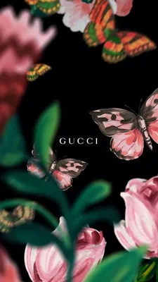 Бренд Gucci объёмные золотые буквы - обои на телефон