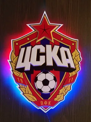 Emblem PFC CSKA with backlight, 450 mm x 330 mm. PFC CSKA Official Store