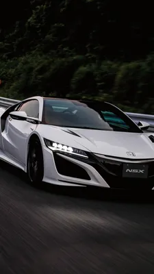 Вид спереди красная Honda nsx acura - обои на телефон