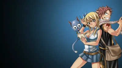 Скачать обои аниме, арт, Fairy Tail, Нацу, Люси, Хвост феи, раздел сёнэн в  разрешении 2048x2048